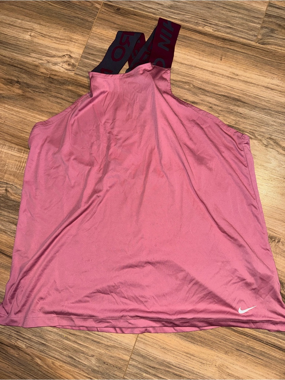 Nike Pink Athletic Tank with Branded Contrast Straps